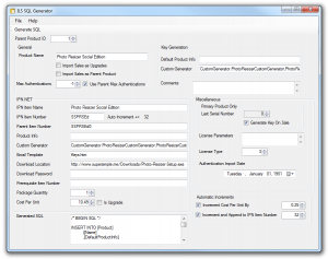 SQL Generator for the Infralution Licensing System License Tracker